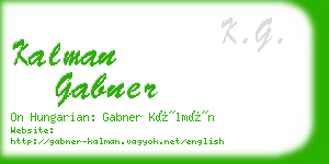 kalman gabner business card